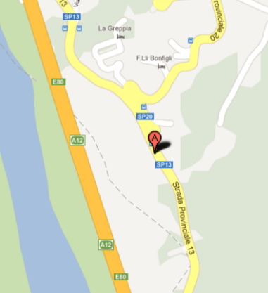 piantina che individua il preciso indirizzo dello Studio Corbani a Montedivalli (MS)